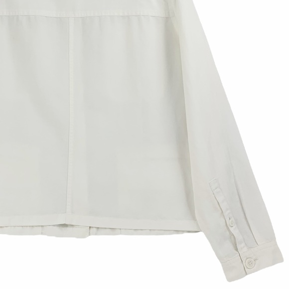 J. Crew Linen Blend White Utility Style Jacket Shacket Chore Jacket - Picture 9 of 16